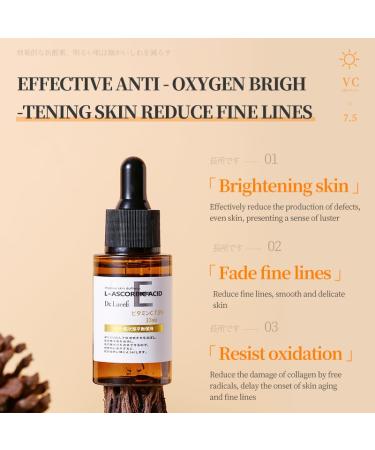7.5% Vitamin C Revitalizing Face Serum | Brighten & Hydrate Skin | Reduce Dark Spots & Even Tone | 37ml with Niacinamide - Buy Online on GoSupps.com