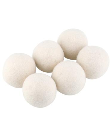 Wool Dryer Balls 6Pcs Natural Wool Dryer Balls Water Absorption Eliminates Static Laundry Drying Replacement to Shorten Drying Time Reduce Wrinkles and Static Cling