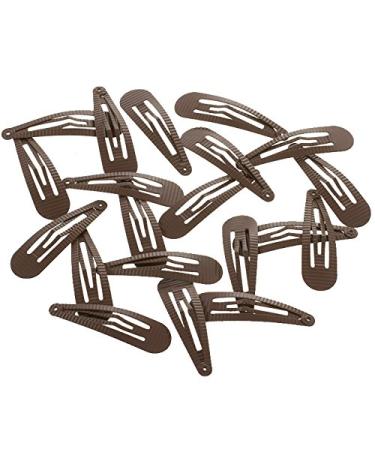 HAARallerliebst Ribbed Hair Clips (20pcs | Brown | 5cm) with Pink Storage Box - Strong Hold & Stylish Organization - Buy Online on GoSupps.com