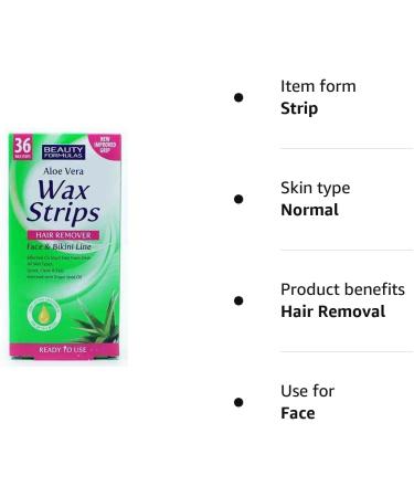 Beauty Formulas Hair Removal Wax Strips for Face & Bikini Line - Buy Online on GoSupps.com