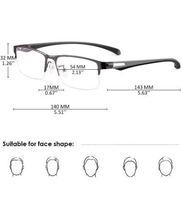 Koosufa Self-Tinting Reading Glasses with Blue Light Filter & UV Protection - Men & Women Halbrand Metal Frame - Available in Multiple Strengths - Buy Online on GoSupps.com