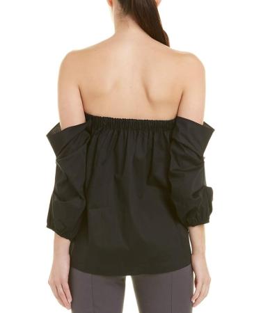 Shop 1.State Women's Off Shoulder Voluminous Sleeve Top in Rich Black - Medium | International Shipping Available - Buy Online on GoSupps.com