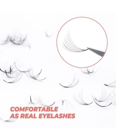 JINKGOLASH 500 Promade Eyelash Extensions 14D 0.03-D 13mm - C D Curl Lashes 8-16mm Length - Loose Lash Fans for DIY Volume Individual Eyelash Extensions - Buy Online on GoSupps.com