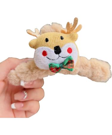 xbiez Plush Hair Claw Clip for Kids Adult Christmas Festival Party Hairclip Girl Hair Barrettes Crab Hair Clip Party Headdress Blue santa claus - Buy Online on GoSupps.com