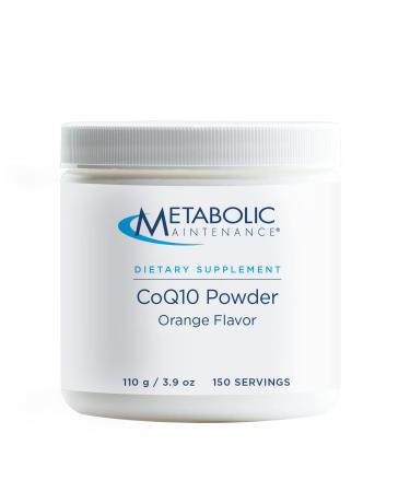 Metabolic Maintenance CoQ10 Powder - 100 Milligrams Optimal Absorption Energy + Cardiovascular Support Orange Flavor (100 Grams 150 Servings)