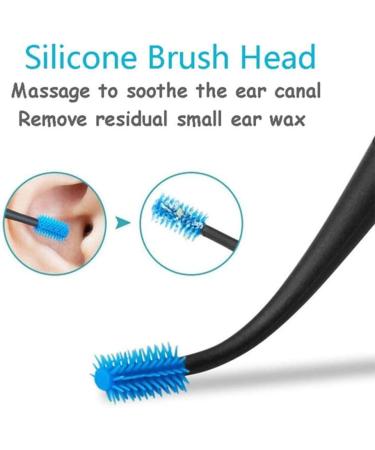 Earwax Removal Kit - Spiral Ear Wax Removal Tool with Soft Brush and Stainless Steel Ear Picker - Blue - Buy Online on GoSupps.com