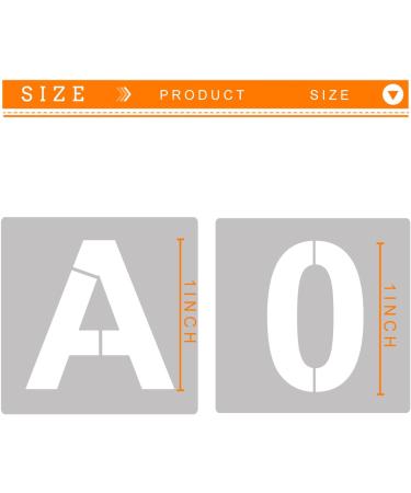 Mossdecal 36PCS 1 Inch Reusable Plastic Letter Stencils for Painting and Crafting - Alphabet & Numbers - Ideal for Wood, Walls, Fabric, and More - Buy Online on GoSupps.com