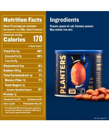 PLANTERS Special Reserve Peanuts - Salted Peanuts - 12.5 Oz. - Buy Online on GoSupps.com
