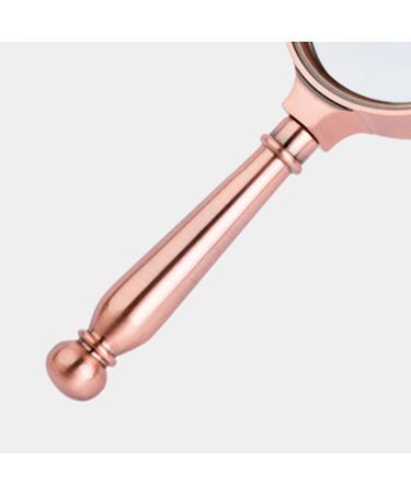 Magnifying Glass 10X Handheld Magnifier Metal Handle Bronze Crafts Reading Magnifying Glass for Kids Science Small Gift - Buy Online on GoSupps.com