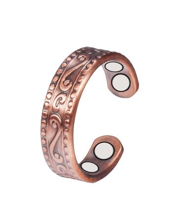 Yinox 2.3-in-inch magnet ring made of pure copper for men and women 4 strong magnets relieve arthritis and migraines CI can be freely set - Buy Online on GoSupps.com