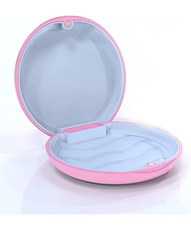 ARGOMAX Aligner Case Retainer Case Braces Box 1 Piece Orthodontic Box (Pink + Light Blue Silicone).