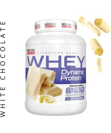 Medi-Evil Nutrition Whey Dynamic Protein White Chocolate Flavour 2kg 66 Servings Whey Protein Powder for Muscle Growth Vegetarian Chocolate 66 Servings (Pack of 1) - Buy Online on GoSupps.com