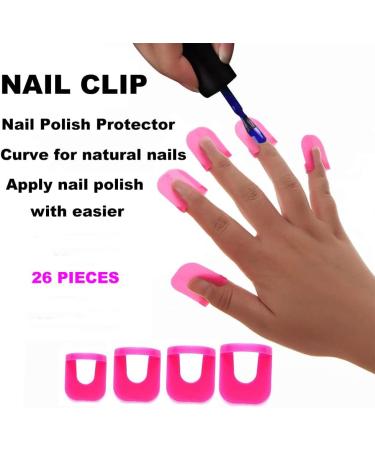 Andda 26-Part Nail Art Tool Set | Leak-Proof Nail Polish Protection & Reusable French Sticker Template for DIY Manicure - Buy Online on GoSupps.com