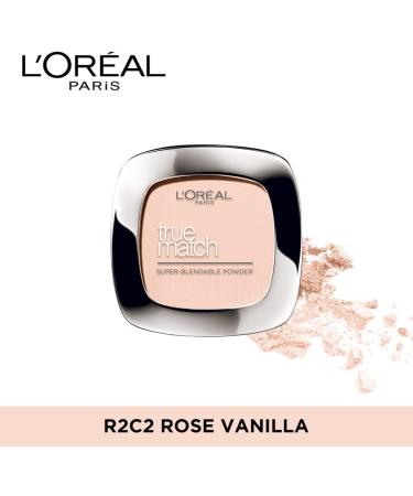 L'Or al Paris Powder Foundation Super-Blendable With Hyaluronic Acid Light Texture for a Flawless Finish True Match Perfecting Powder C2 (Pack of 2) 2C - Rose Vanilla 9 g (Pack of 2) - Buy Online on GoSupps.com