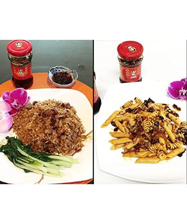 Lao Gan Ma Spicy Chili Crisp - Chinese Chili Oil Hot Sauce with Roasted Pepper Flakes - 7.41oz (2 pack) + Bonus Spork - 210g - Buy Online on GoSupps.com