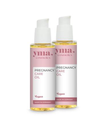 YMA pregnancy oil 2x 100 ml - stretch marks & pregnancy strips reduce - pregnancy oil made in germany - massage oil pregnancy baby belly oil pregnant gift 2 Pack
