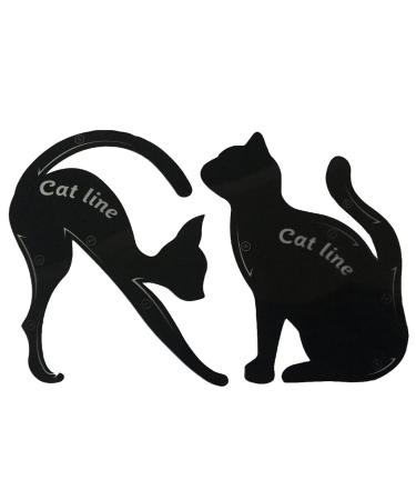 Cat Eyeliner Guides Easy Quick Makeup Tool Eye Liner Stencils Templates Black Stylish Clever