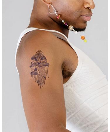 Inkbox Semi-Permanent Magic Mushroom Temporary Tattoo - Water-Resistant, Easy Application - 1-2 Weeks Lasting Power - Buy Online on GoSupps.com