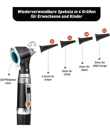Scian Otoscope with Light | Ear Infection Detector for Adults Children & Pets | Hard Plastic Case | Multiple Colors Available - Buy Online on GoSupps.com