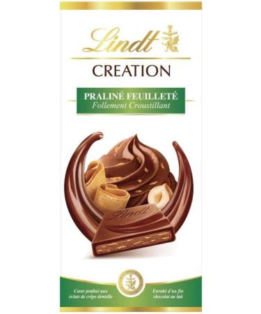  G n rique Lindt Chocolate Creation Milk Chocolate Praline Feuillet 150g - A crunchy and melt-in-your-mouth treat for those with a sweet tooth. - Pack of 4 - Buy Online on GoSupps.com