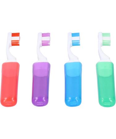 Verdant Touch Toothbrush Set for Fine Hair | Portable Travel Toothbrush 4-Pack | Effective Stain Removal & Oral Cleaning - Buy Online on GoSupps.com