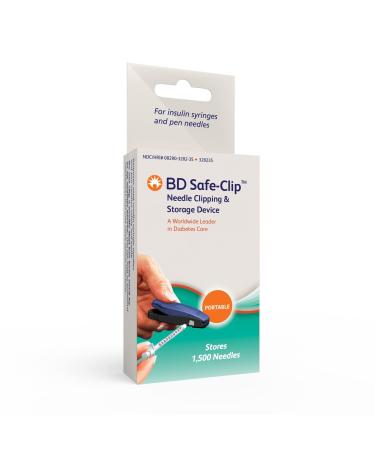 BD Safe-Clip Needle Clipper & Storage, Mini Sharps Container, Holds 1,500 Needles
