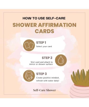 Self-Care Shower Affirmation Cards - Self-Love Edition | Waterproof Meditation Cards for Women - Daily Motivational Quotes | Stress Relief Routine Set - Buy Online on GoSupps.com