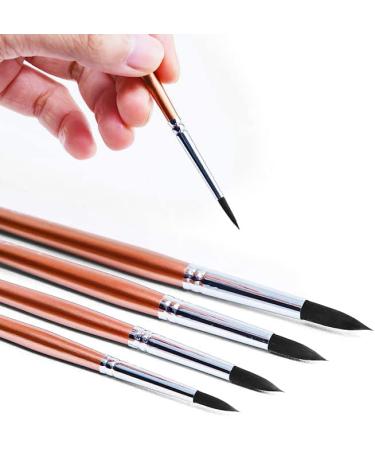 Transon Round Watercolor Detail Brushes Set - 8pcs Goat Hair for Watercolors, Acrylics, Inks - Ideal for Gouache, Oil, and Tempera - Buy Online on GoSupps.com