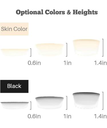 Kalevel 1.4" Heel Lift Insoles - Height Increase Shoe Inserts for Men & Women | Elevator Insoles for Leg Length Discrepancy (Black - Buy Online on GoSupps.com