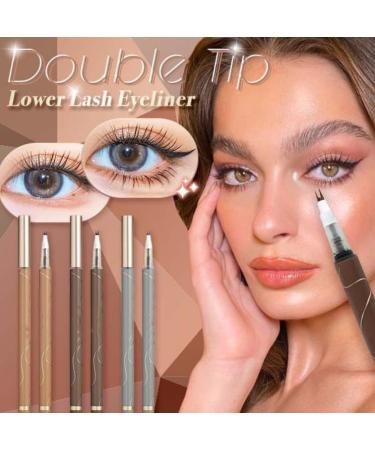 3PCS Double Tip Lower Lash Eyeliner Double Tip Lower Eyelash Pencil Waterproof Anti-Smudge Lashes Pencil Natural Lower Eyelashes Pen Super Slim Eye Liner (Light Brown) - Buy Online on GoSupps.com