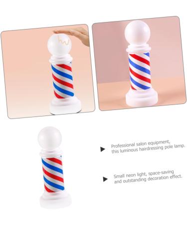 FRCOLOR Signs Luminous Pole Barber Pole Light Decorative Lights Red White Blue To Rotate Equipment - Buy Online on GoSupps.com