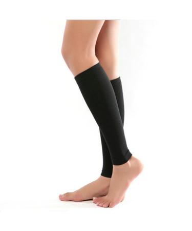 Calf Compression Sleeves - Leg Compression Socks Relieve Calf Pain for Men Women and Runners Calf Guard for Running Cycling Travel Nurses Circulation & Recovery - 1 Pair(XXL-Large. Black)