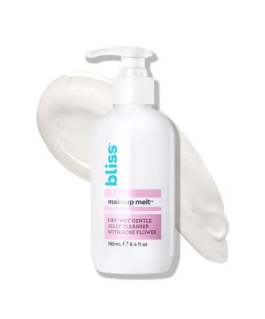 Bliss Makeup Melt Jelly Cleanser - 6.4 Fl Oz - Super-Gentle - Makeup Remover - Soothing Rose Flower - Vegan & Cruelty Free Makeup Melt: Jelly Cleanser