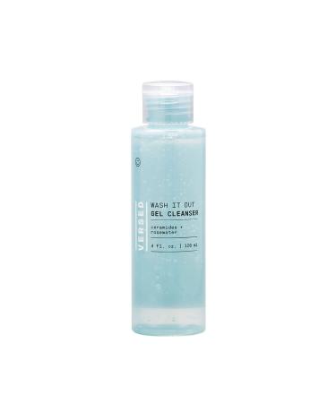 Versed Wash It Out Gel Face Cleanser - Mild  Non-Stripping Gentle Gel Facial Wash with Nourishing Rosewater and Moisturizing Ceramides - Vegan (4 fl oz)