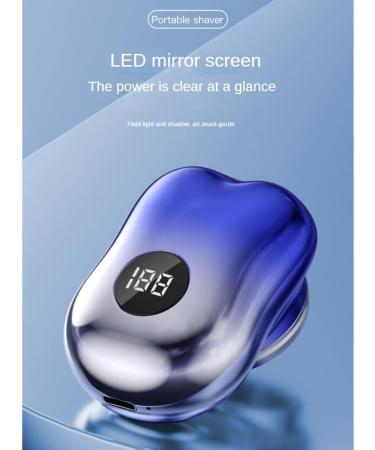 tesrgre Portable USB Electric Shaver Travel Shaver for Men Pocket Electric Shaver Beard Trimmer Digital Display B Silver - Buy Online on GoSupps.com