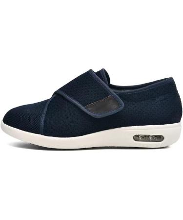 Men's Diabetic Shoes Wide Width - Adjustable Closure Non-Slip Velcro Sneakers for Swollen Feet - Breathable - Blue - Size 8.5 - Buy Online on GoSupps.com
