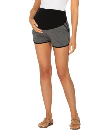Love2Mi Maternity Tights Leggings - Comfy Stretch Pregnancy Pants - L Black/Dark Grey - Buy Online on GoSupps.com