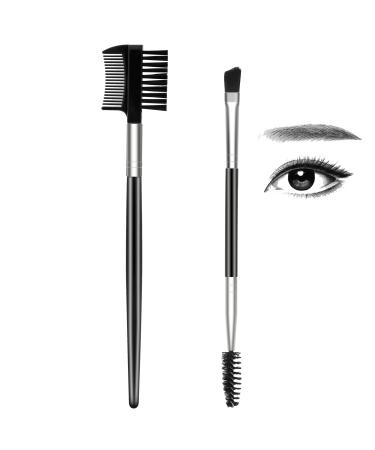 2 in 1 eyebrow brush 2 pieces of eyes make-up brush and comb eyebrow brush eyebrow brush eyeliner brush set double-sided brush make-up tools