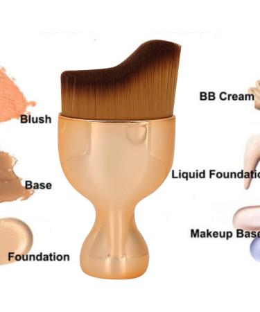 Makeup Brush Curve Yellow Black Portable Foundation Brush for Women Girls - Buy Online on GoSupps.com