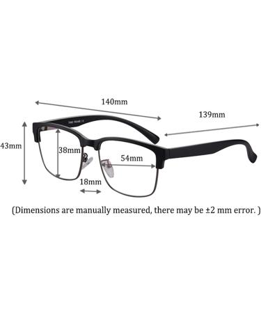 Medolong Progressive Multifocus Reading Glasses - Multiple Focus Computer Glasses RG18 C20 in Matt Black | +1.00 to NED +3.00 - International Shipping Available - Buy Online on GoSupps.com