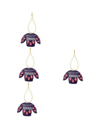 Alipis 4pcs Pendant Resin Xmas Design Party Home Christmas Pendants Sweater Tree Ornament Festival Hanging Bluex4pcs 9x6cmx4pcs