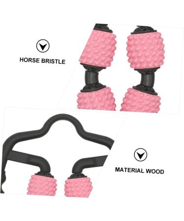 Healeved Multifunctional Foam Roller Massage Device 4-Wheel Muscle Roller for Leg & Forearm Massage | Myofascial Fitness Tool in Pink (26x24cm) - Buy Online on GoSupps.com