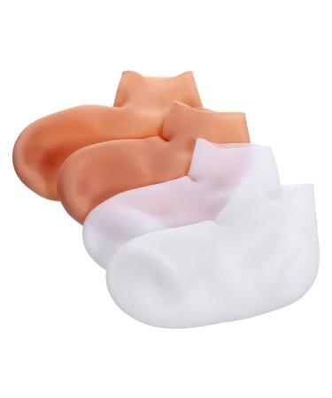 minkissy 2 Pairs Exfoliating Moisturizing Socks Foot Moisturizing Lotion Socks Foot Covers for Moisturizing Cracked Heel Socks Feet Repair Socks Spa Socks Night Use Miss Sebs Sleep Socks