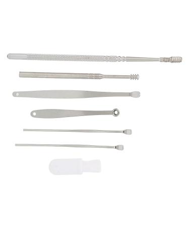 7pcs Stainless Steel Ear Cleaner Set - Earpick & Spiral Ear Wax Remover Tools - Buy Online on GoSupps.com