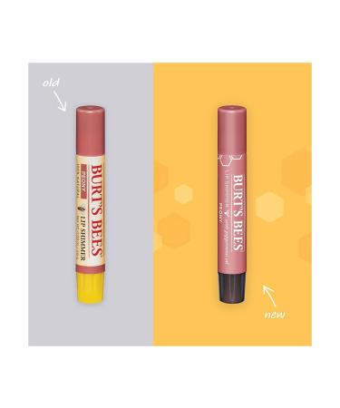 Burt's Bees 100% Natural Lip Shimmer in Peony - Moisturizing Lip Balm - 1 Tube - Buy Online on GoSupps.com