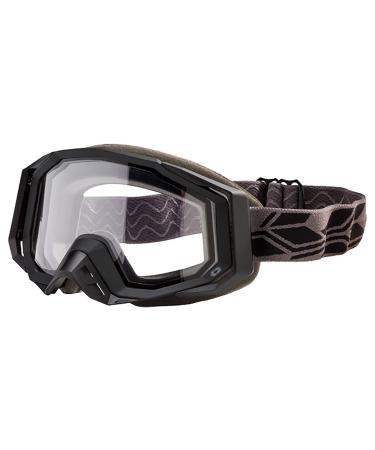 Castle X Trace Snowmobile Snow Goggles Matte Black - Clear Lens