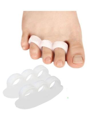 4x Silicone Gel Toe Separator & Hallux Valgus Toe Stretcher - Premium Forefoot Pads for Pain Relief | International Shipping Available - Buy Online on GoSupps.com