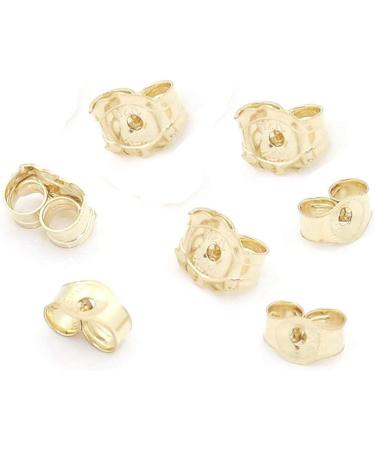 14K Gold Earring Backs - Replacement Backs for Stud Earrings - 2 Pairs - Buy Online on GoSupps.com