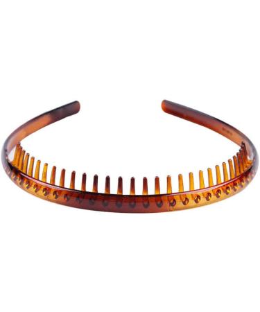 FRCOLOR 2 Pieces Teeth Comb Headbands Unisex Hard Plastic Tooth Hairband Anti-slip Hair Hoops Daily Headdress Hair Accessory for Women Men(Coffee Black) - Buy Online on GoSupps.com