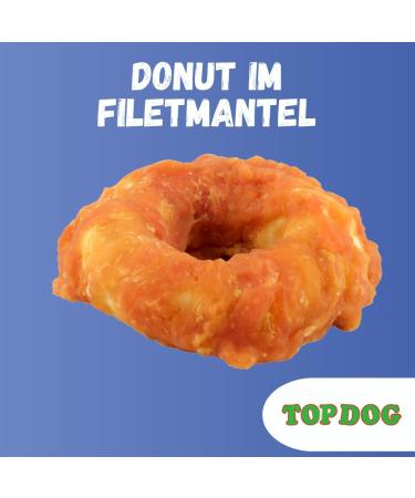 Top Dog Chicken Donut - Sugar-Free Chew Snack for Dogs (Pack of 8) - Premium International Shipping Available - Buy Online on GoSupps.com